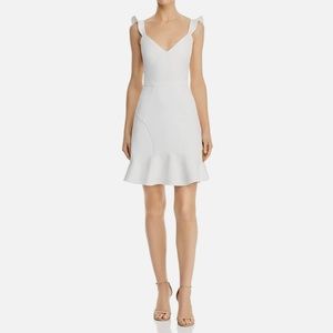 Womens Ruffled Mini Cocktail Dress